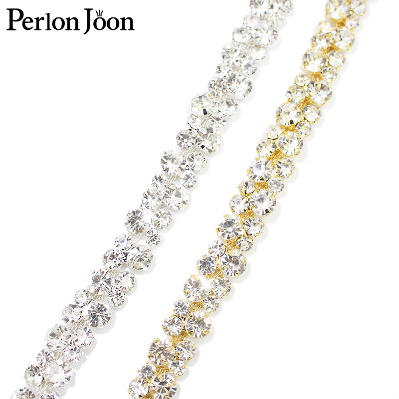 Perlon Strap Woven - Funkelnde voller Diamant Kristall Kette Strass