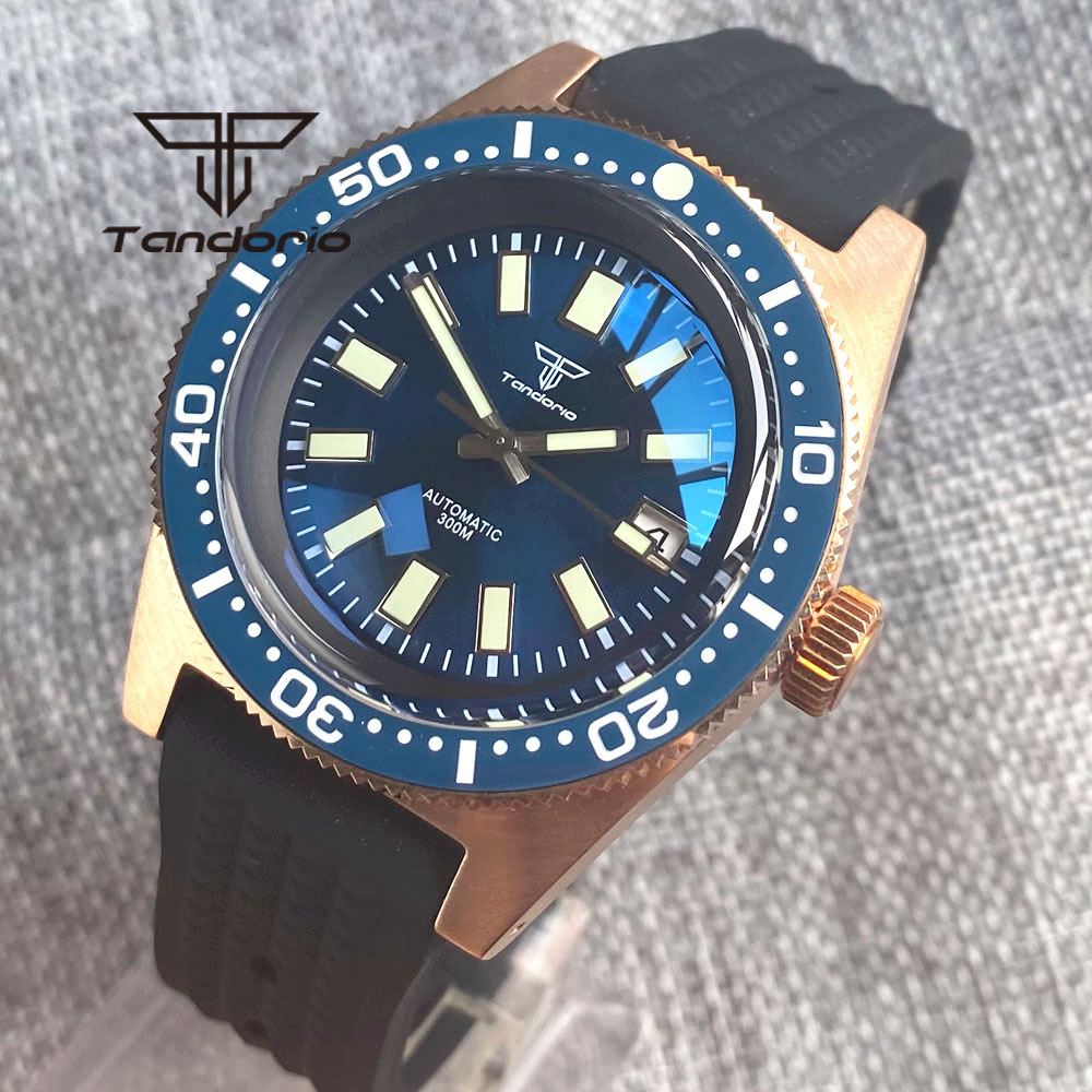 Rubber Strap Diver - Tandorio 62 MAS CUSN8 Solide Bronze