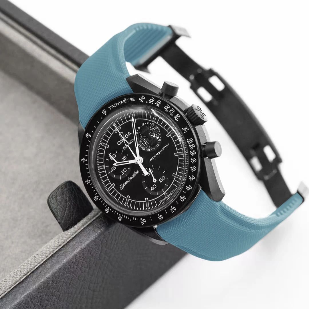 Omega Watch Speedmaster - Universelles gebogenes FKM-Uhrenarmband 20mm 21mm 22mm
