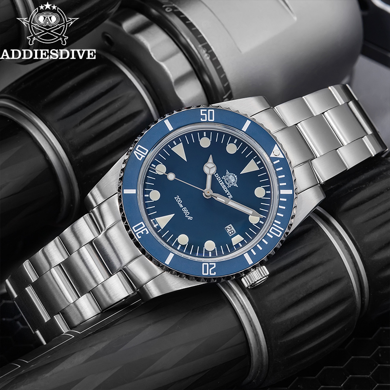 Rolex Watch Submariner - ADDIESDIVE Herren-Taucheruhr, Edelstahl, Keramiklünette, Quarzuhr, Herrenuhr