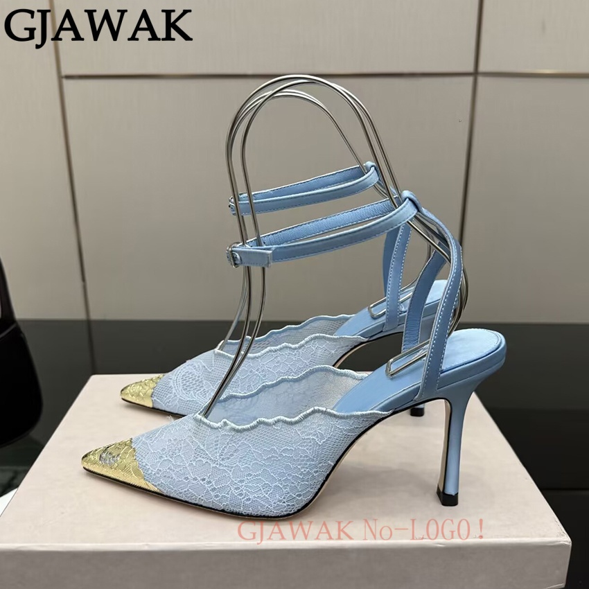 Mesh Strap Metal - Dünne High Heels Schuhe für Damen,