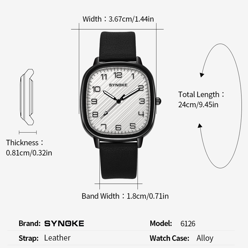 Uhr für Herren SYNOKE Top-Mark – Leather Watch Band Men Bewertung und Preis