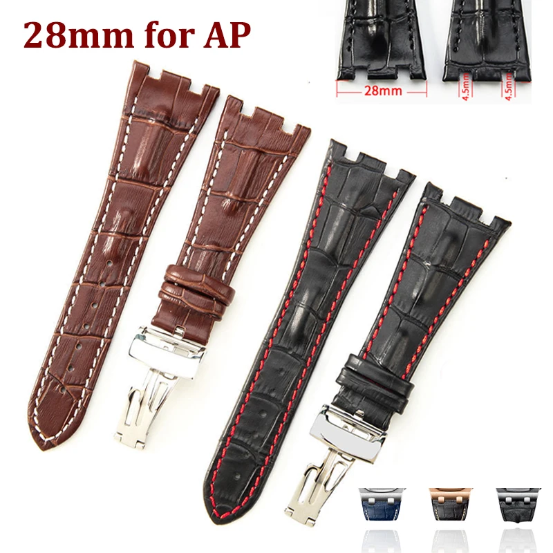 28 mm echtes Rindslederarmband – Audemars Piguet Watch Royal Oak Bewertung und Preis