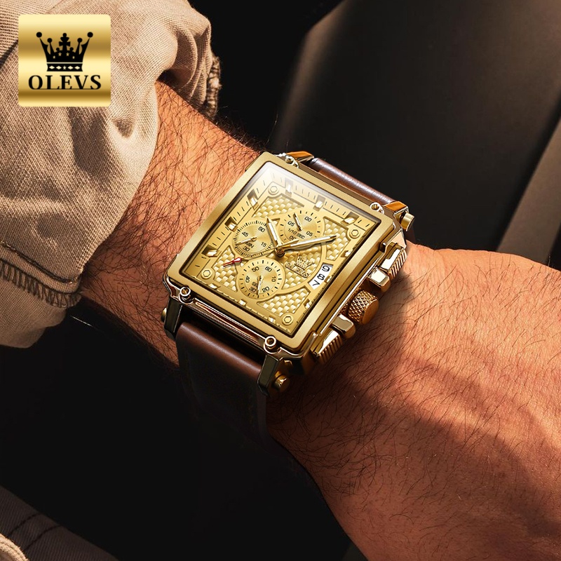 OLEVS Marken-Herrenuhren, Wass – Leather Watch Band Men Bewertung und Preis