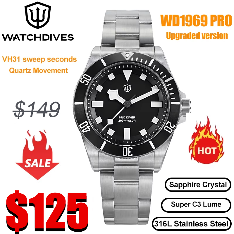 Watchdives WD1969 Pro 38 mm Qu – Rolex Watch Submariner Bewertung und Preis